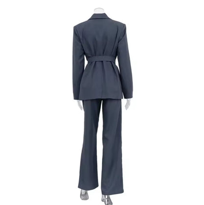 Casual Tailored Blazer and Trousers Set